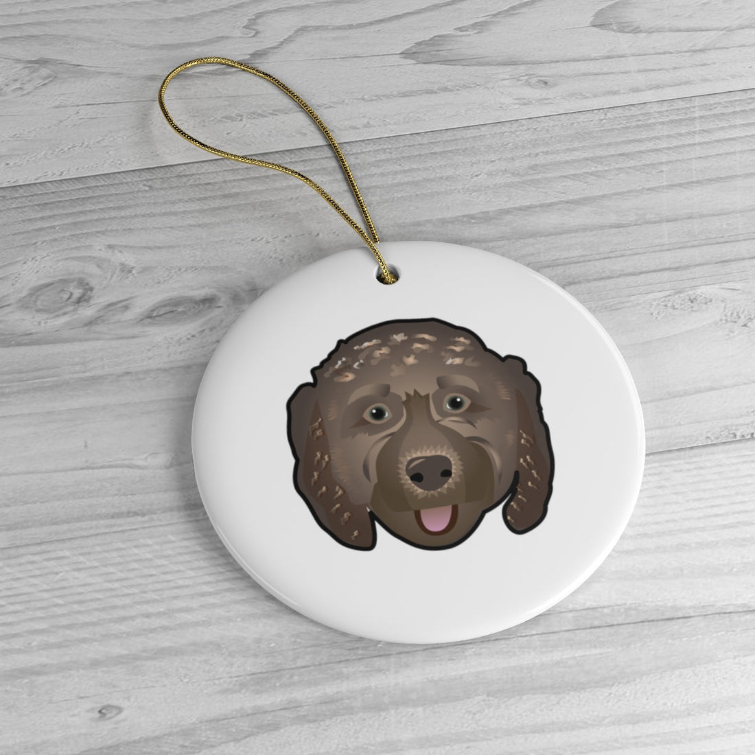 (Brown) Doodle Ceramic Ornaments